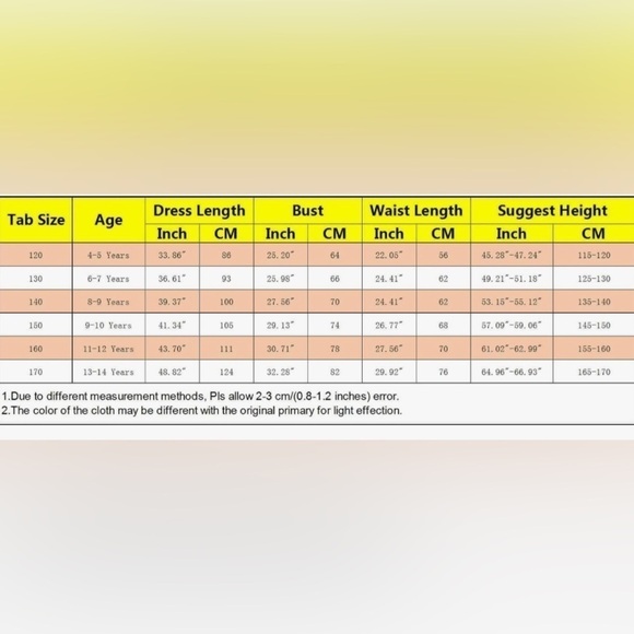 NNJXD Pink Flower Girl Formal Dress Zipper Closure Size Tab 160 Age 11-12 years - Picture 13 of 13